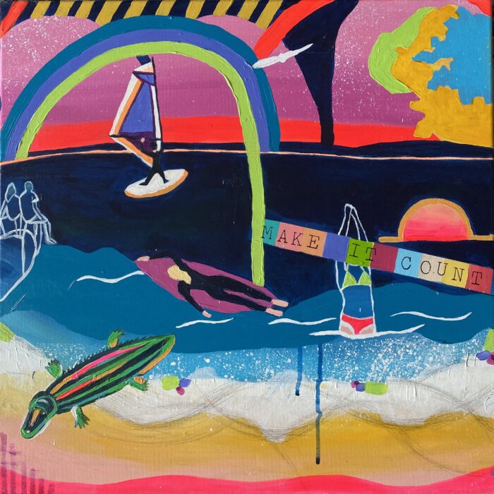 Kozma Andi Make it count 50x50 cm / akril, vászon